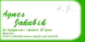 agnes jakubik business card